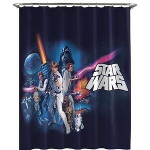 Star Wars Dark Blue Shower Curtain